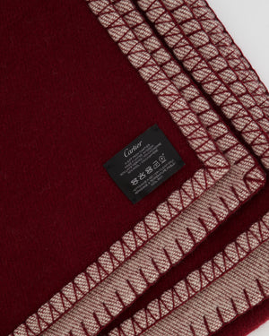 Cartier Red Panthère Merino Wool and Cashmere Blend Blanket