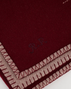 Cartier Red Panthère Merino Wool and Cashmere Blend Blanket