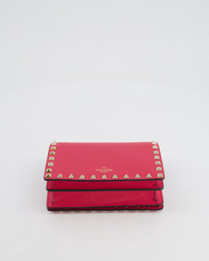 Valentino Red Leather Small Rockstud on Chain Bag with Gold Hardware RRP £960