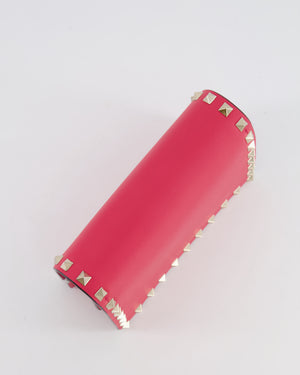 Valentino Red Leather Small Rockstud on Chain Bag with Gold Hardware RRP £960