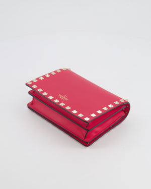 Valentino Red Leather Small Rockstud on Chain Bag with Gold Hardware RRP £960