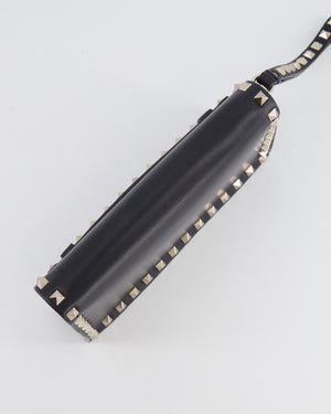 Valentino Black Leather Small Rockstud Pouch Bag with Silver Studs Embellishments RRP £600