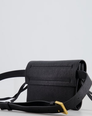 Valentino Black Leather VSling Belt Bag with Gold Logo RRP £1,450