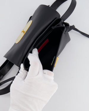 Valentino Black Leather VSling Belt Bag with Gold Logo RRP £1,450