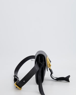 Valentino Black Leather VSling Belt Bag with Gold Logo RRP £1,450