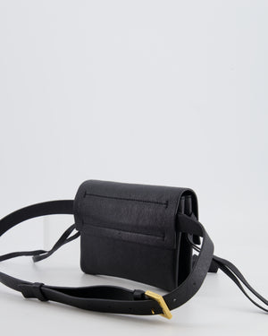 Valentino Black Leather VSling Belt Bag with Gold Logo RRP £1,450