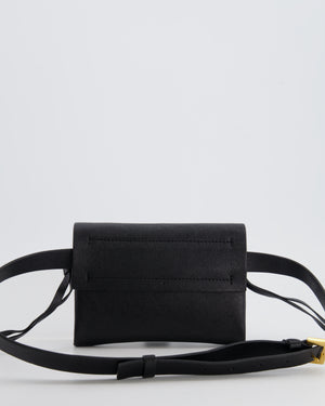 Valentino Black Leather VSling Belt Bag with Gold Logo RRP £1,450