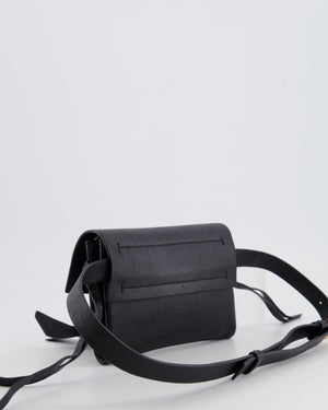 Valentino Black Leather VSling Belt Bag with Gold Logo RRP £1,450