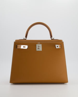 Hermès Kelly 28 Sellier Bag in Gold Epsom Leather with Palladium Hardware
