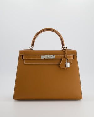 Hermès Kelly 28 Sellier Bag in Gold Epsom Leather with Palladium Hardware