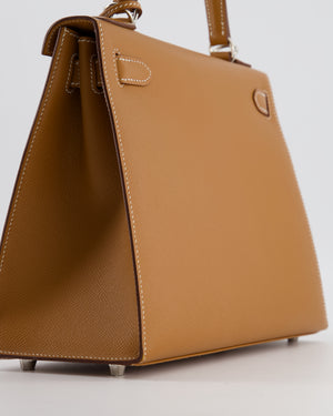 Hermès Kelly 28 Sellier Bag in Gold Epsom Leather with Palladium Hardware