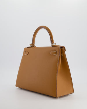 Hermès Kelly 28 Sellier Bag in Gold Epsom Leather with Palladium Hardware