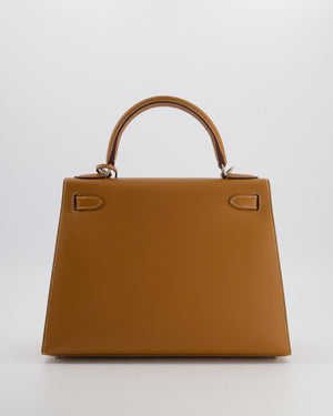 Hermès Kelly 28 Sellier Bag in Gold Epsom Leather with Palladium Hardware