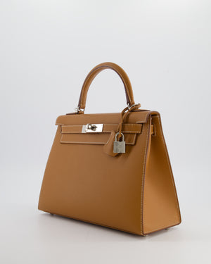 Hermès Kelly 28 Sellier Bag in Gold Epsom Leather with Palladium Hardware