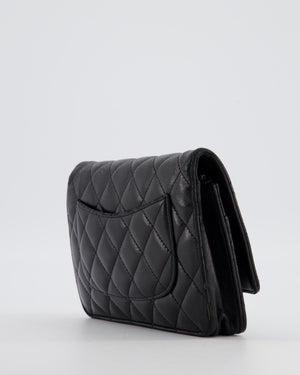 Chanel Black Wallet on Chain Bag in Lambskin Leather with Silver Hardware