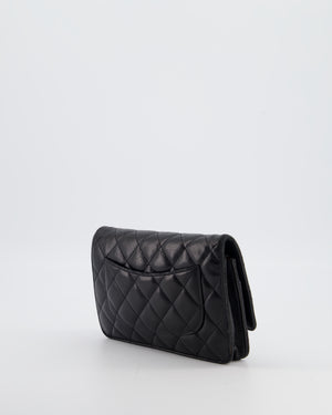 Chanel Black Wallet on Chain Bag in Lambskin Leather with Silver Hardware