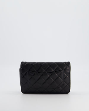 Chanel Black Wallet on Chain Bag in Lambskin Leather with Silver Hardware