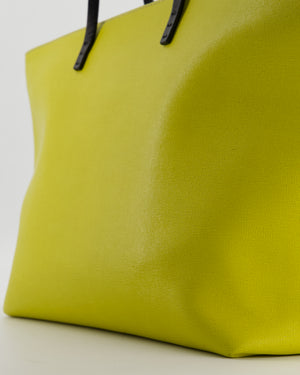 Fendi Monster Roll Tote Bag in Yellow Vitello Elite Leather with Silver Hardware