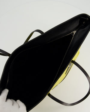 Fendi Monster Roll Tote Bag in Yellow Vitello Elite Leather with Silver Hardware