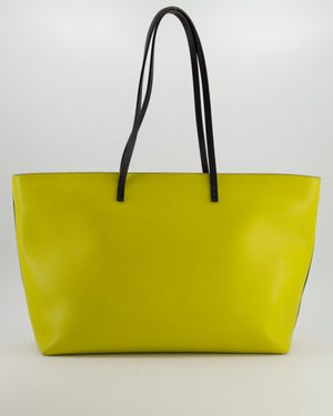 Fendi Monster Roll Tote Bag in Yellow Vitello Elite Leather with Silver Hardware