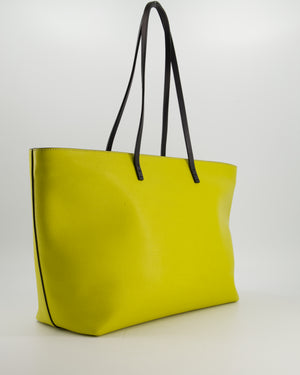 Fendi Monster Roll Tote Bag in Yellow Vitello Elite Leather with Silver Hardware
