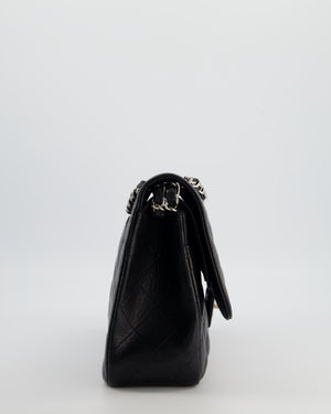 Chanel Black Jumbo Classic Double Flap Bag in Caviar Leather with Silver Hardware