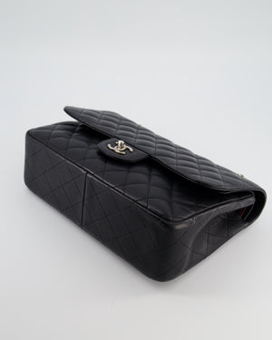 Chanel Black Jumbo Classic Double Flap Bag in Caviar Leather with Silver Hardware