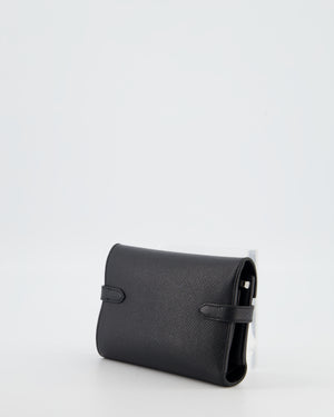 Hermès Kelly Depliant Wallet in Black Epsom Leather with Palladium Hardware