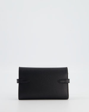 Hermès Kelly Depliant Wallet in Black Epsom Leather with Palladium Hardware