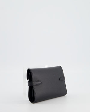 Hermès Kelly Depliant Wallet in Black Epsom Leather with Palladium Hardware