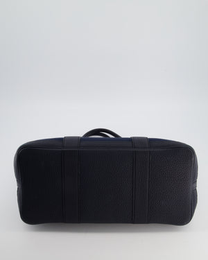 Hermès Bleu Marine Toile Canvas and Bleu Indigo Negonda Leather Garden Party 36 Bag with Palladium Hardware
