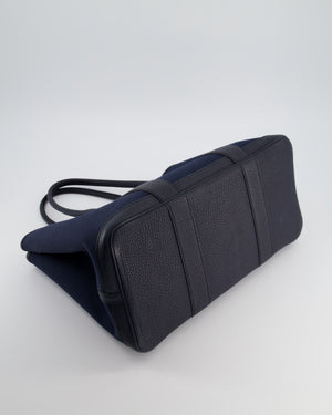 Hermès Bleu Marine Toile Canvas and Bleu Indigo Negonda Leather Garden Party 36 Bag with Palladium Hardware