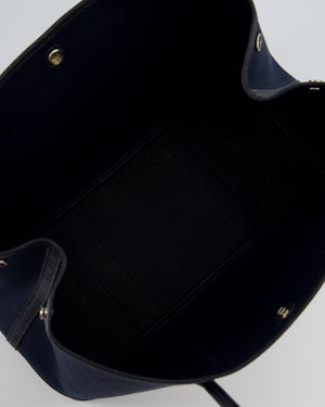 Hermès Bleu Marine Toile Canvas and Bleu Indigo Negonda Leather Garden Party 36 Bag with Palladium Hardware