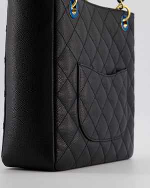 Chanel Black Petite Shopping Tote PST in Caviar Leather with Gold Hardware