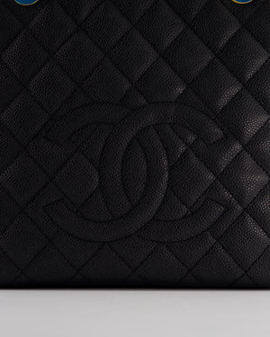 Chanel Black Petite Shopping Tote PST in Caviar Leather with Gold Hardware
