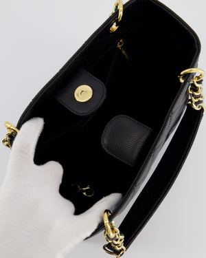 Chanel Black Petite Shopping Tote PST in Caviar Leather with Gold Hardware