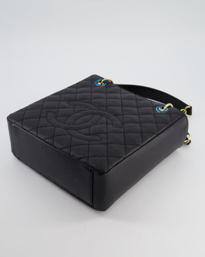 Chanel Black Petite Shopping Tote PST in Caviar Leather with Gold Hardware