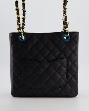 Chanel Black Petite Shopping Tote PST in Caviar Leather with Gold Hardware