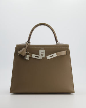 Hermès Kelly Sellier Bag 28cm in Etoupe Epsom Leather with Palladium Hardware
