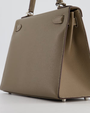 Hermès Kelly Sellier Bag 28cm in Etoupe Epsom Leather with Palladium Hardware