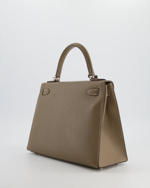 Hermès Kelly Sellier Bag 28cm in Etoupe Epsom Leather with Palladium Hardware