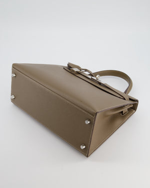 Hermès Kelly Sellier Bag 28cm in Etoupe Epsom Leather with Palladium Hardware
