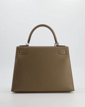 Hermès Kelly Sellier Bag 28cm in Etoupe Epsom Leather with Palladium Hardware