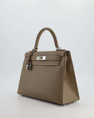 Hermès Kelly Sellier Bag 28cm in Etoupe Epsom Leather with Palladium Hardware