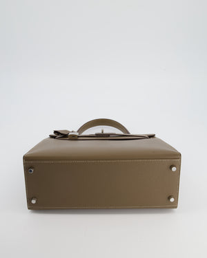 Hermès Kelly Sellier Bag 28cm in Etoupe Epsom Leather with Palladium Hardware