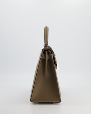 Hermès Kelly Sellier Bag 28cm in Etoupe Epsom Leather with Palladium Hardware