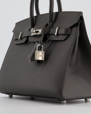 Hermes Birkin 25cm in Graphite Madame Leather with Gold Hardware