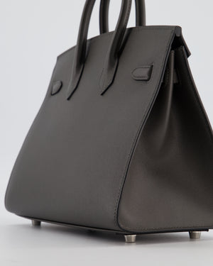 Hermes Birkin 25cm in Graphite Madame Leather with Gold Hardware