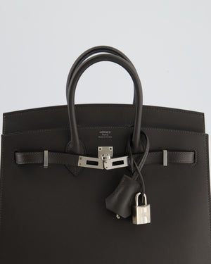Hermes Birkin 25cm in Graphite Madame Leather with Gold Hardware