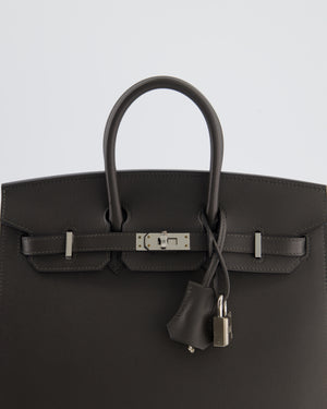 Hermes Birkin 25cm in Graphite Madame Leather with Gold Hardware